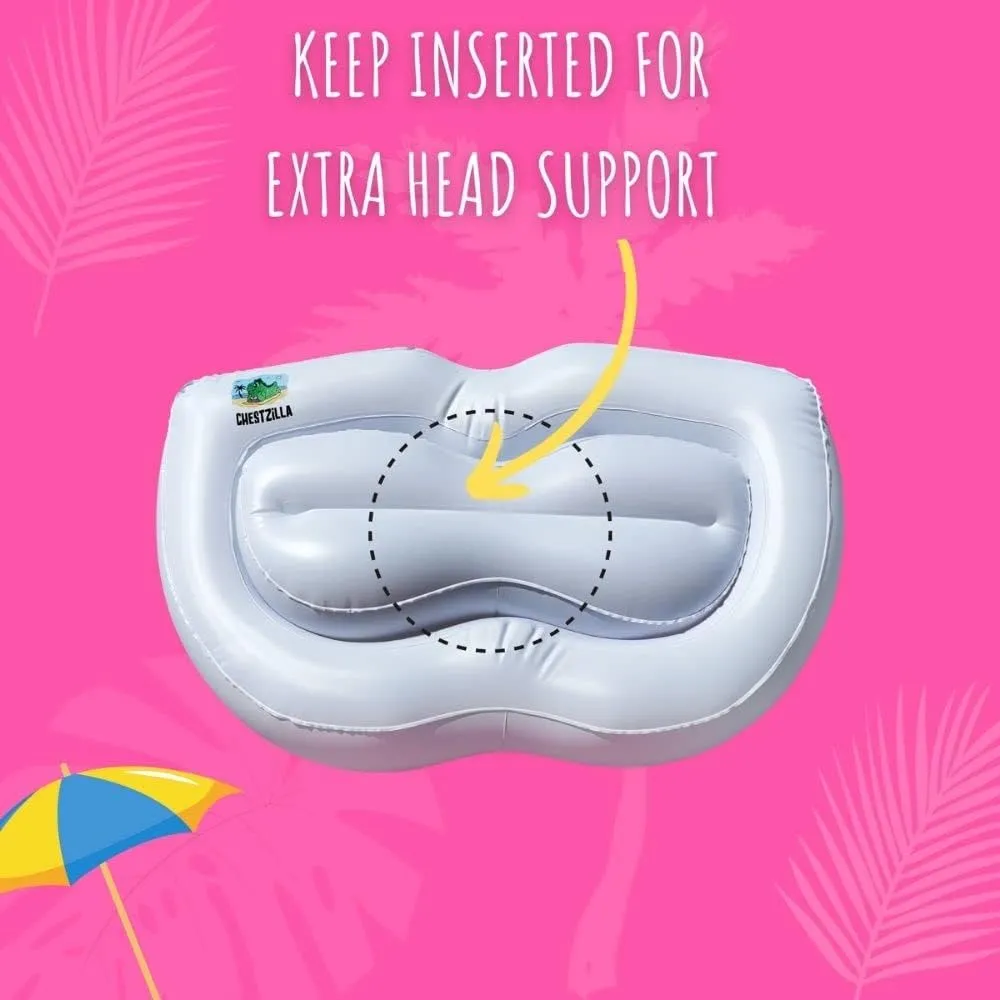 Adjustable Beach Pillow for Sunbathing - Inflatable Pillow for Camping, Swimming Pool & Beach – Waterproof & Lightweight Camping Pillows Easy to Inflate, Transport & Store