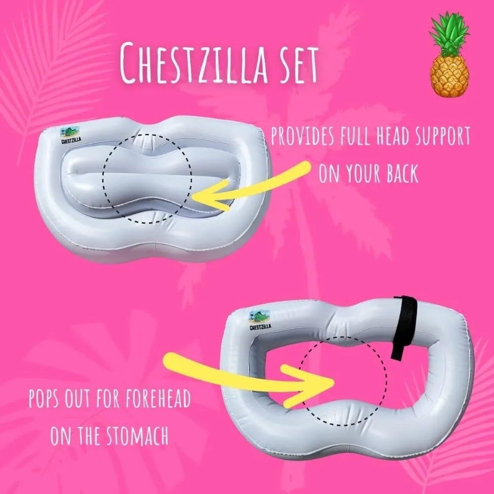 Adjustable Beach Pillow for Sunbathing - Inflatable Pillow for Camping, Swimming Pool & Beach – Waterproof & Lightweight Camping Pillows Easy to Inflate, Transport & Store