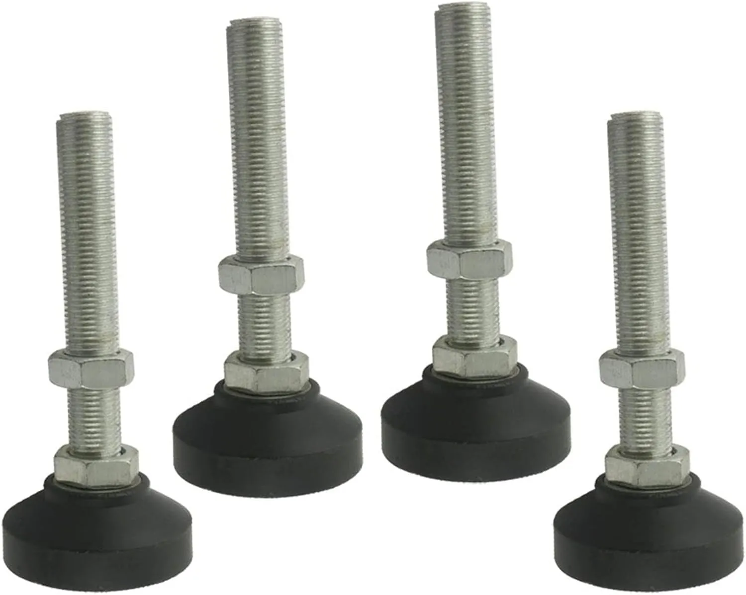 Adjustable Feet for Furniture,Table Leg Extenders,4pcs Adjustable Furniture Thread Leveling Feet,Nylon Base for Sofa,Cabinet,Workshops,Offices Foot Cups(40xM10x80mm)