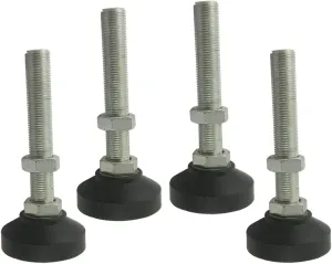 Adjustable Feet for Furniture,Table Leg Extenders,4pcs Adjustable Furniture Thread Leveling Feet,Nylon Base for Sofa,Cabinet,Workshops,Offices Foot Cups(40xM10x80mm)