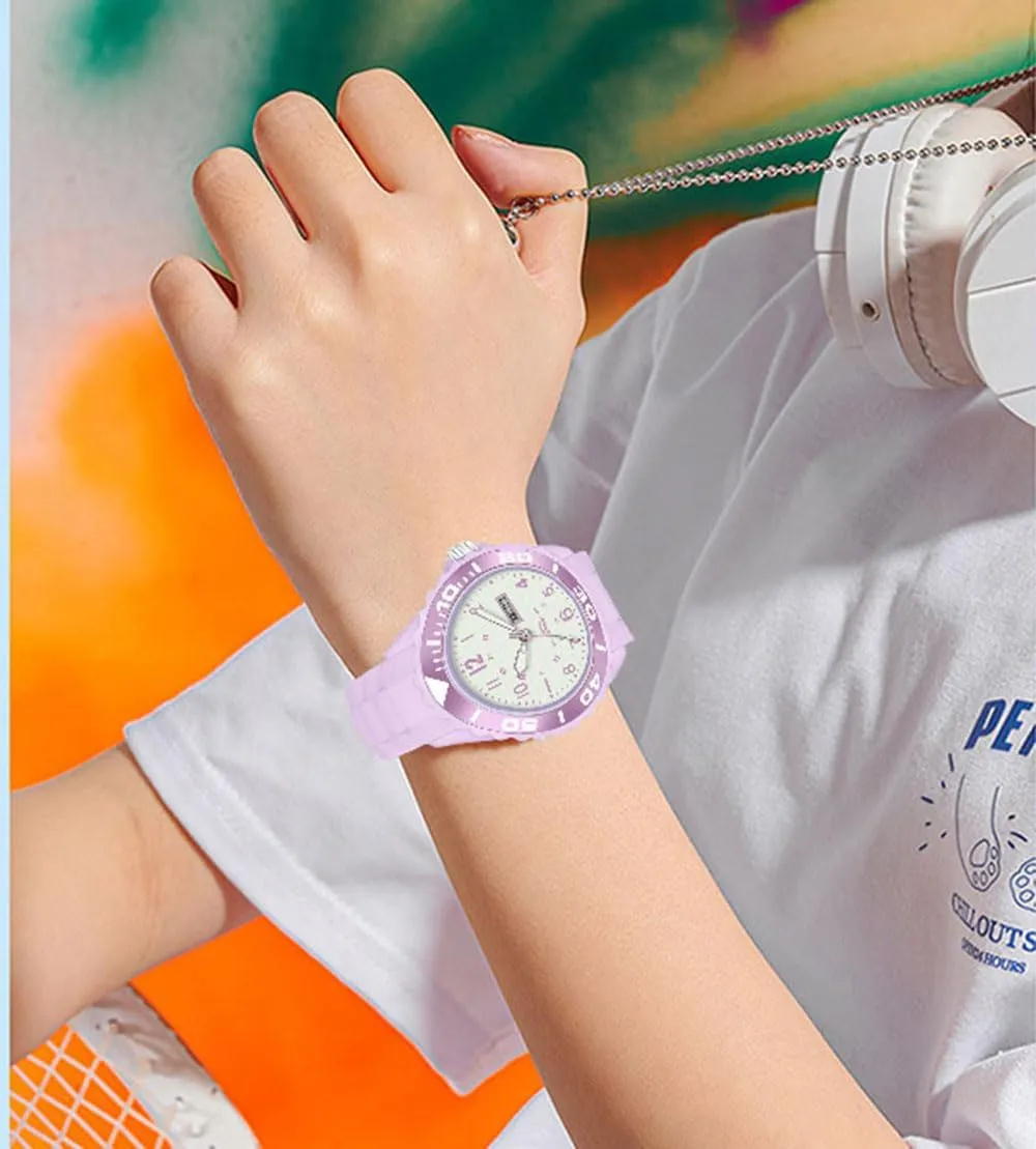 ADSBIAOYE Watches for Women 50M Waterproof Night Light Easy Read Watch Silicone Band Ladies Quartz with Date Nurse Watch for Medical Professionals
