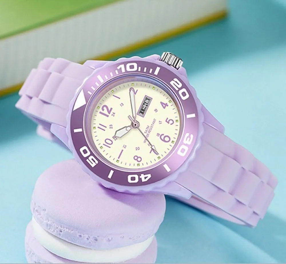 ADSBIAOYE Watches for Women 50M Waterproof Night Light Easy Read Watch Silicone Band Ladies Quartz with Date Nurse Watch for Medical Professionals