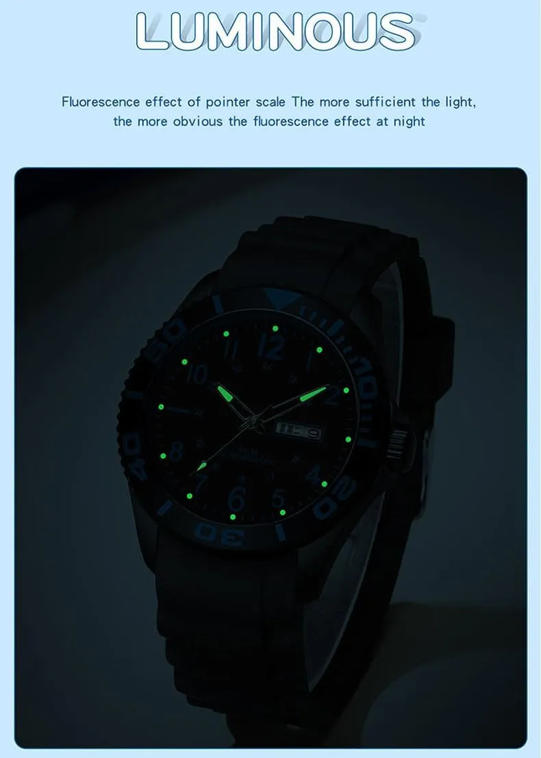 ADSBIAOYE Watches for Women 50M Waterproof Night Light Easy Read Watch Silicone Band Ladies Quartz with Date Nurse Watch for Medical Professionals