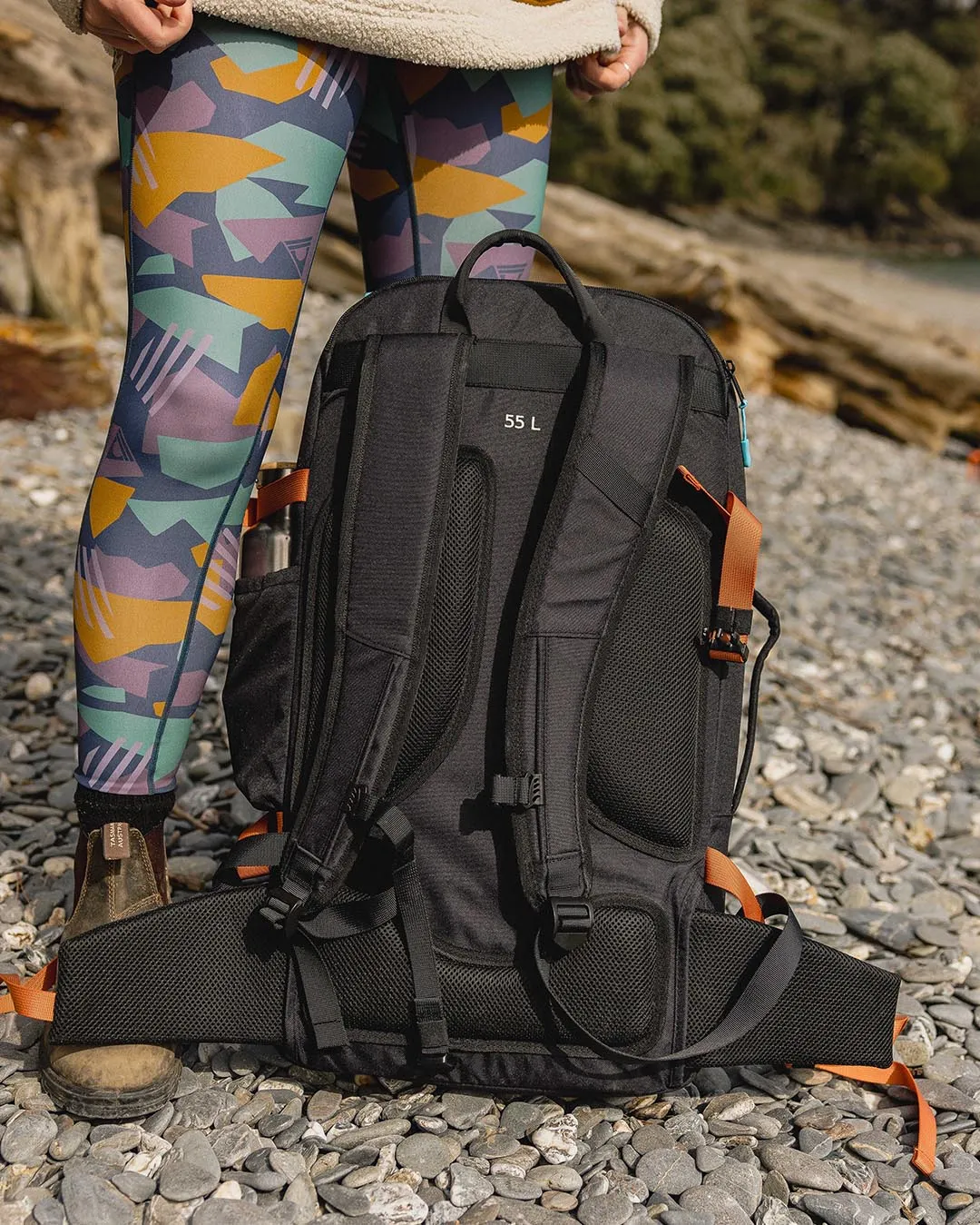 Adventurer 55 Liter Recycled Backpack - Black