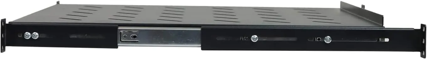 Aeons 1U 19-inch Sliding Rack Server Shelf Vented 4 Post Rack Mount 20" Shelf Adjustable Mounting Depth 19.0 – 23.4 inches, for IT Data Network Cabinet Enclosure Equipment