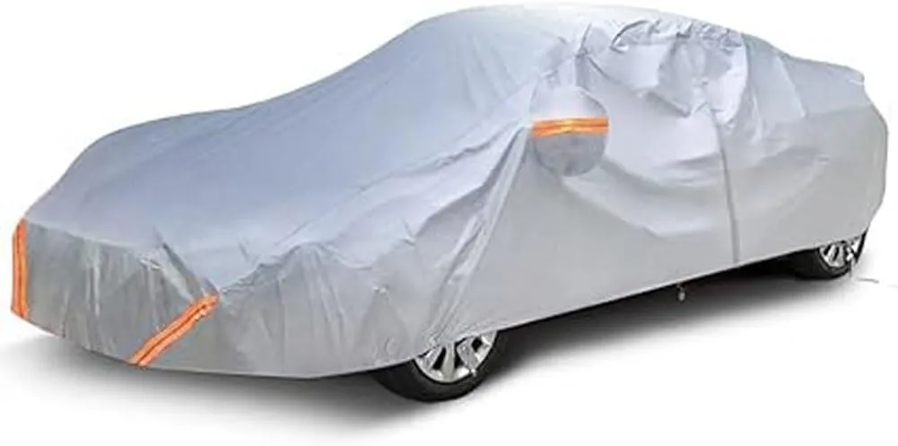 All-Weather Car Cover for DeTomaso Mangusta| Outdoor，Tailor-Made， Dustproof, UV Resistant, Windproof ， Durable, Waterproof, Scratch Resistant(Silver)