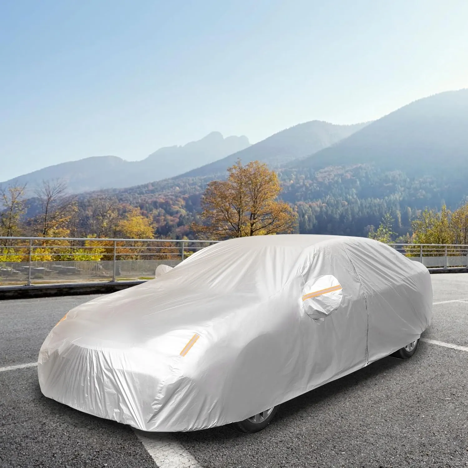 All Weather Car Cover - Waterproof, Compatible with Jeep Wrangler 4 Door, Black, Sun Protection, Full Exterior Cover, Up to 195 Inches