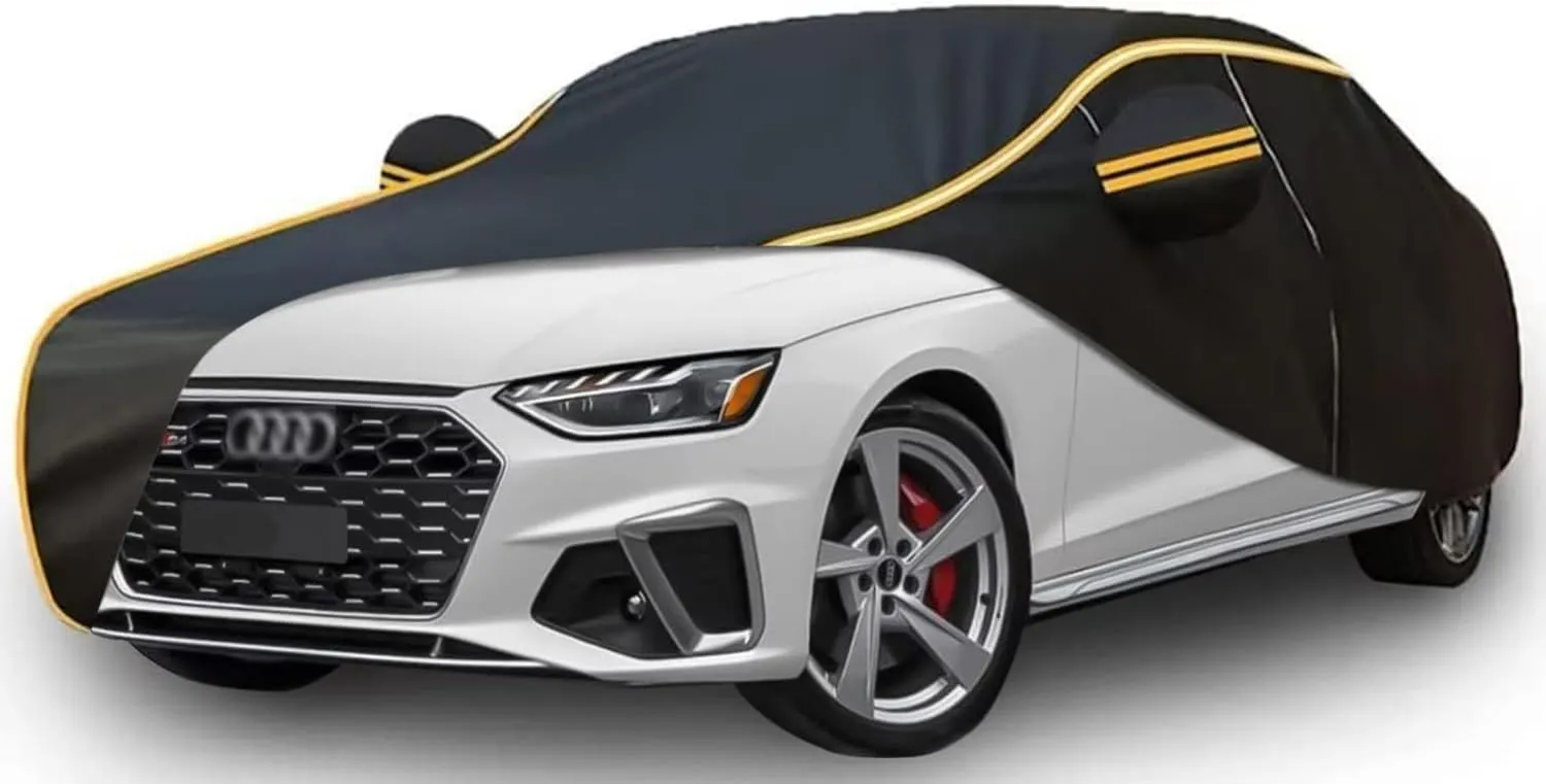 All Weather Waterproof car Cover for Audi A4 2019 - Present,Zipper Cotton Universal, All-Weather UV Protection, Snow Proof, Wind Proof, dust Proof
