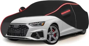 All Weather Waterproof car Cover for AudiA6L 2004-2011,Zipper Cotton Universal, All-Weather UV Protection, Snow Proof, Wind Proof, dust Proof