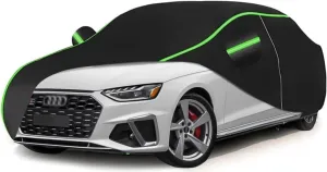 All Weather Waterproof car Cover for AudiA8 (Restyling) 2009-2017,Zipper Cotton Universal, All-Weather UV Protection, Snow Proof, Wind Proof, dust Proof