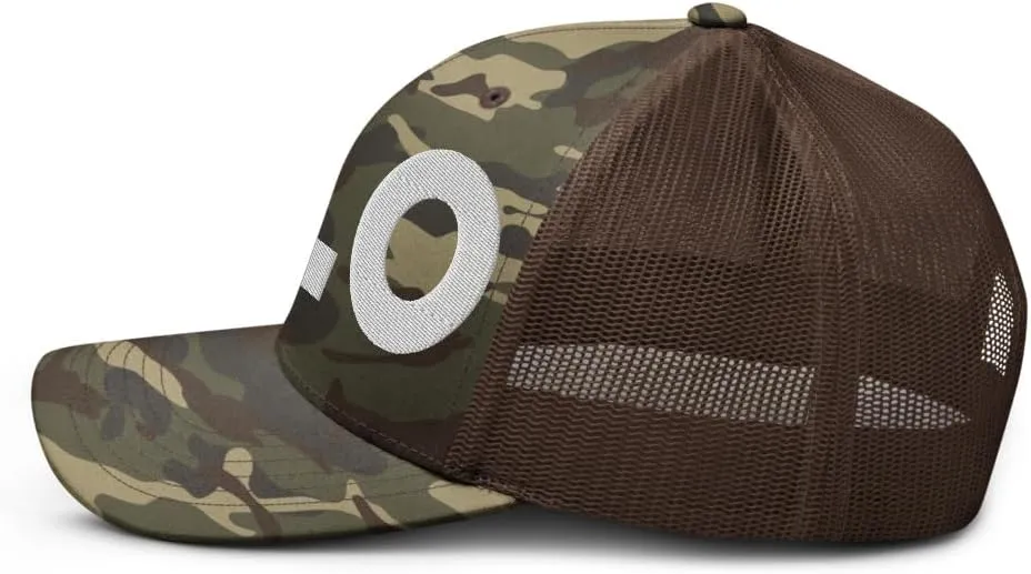 ALO Airport Hat (Embroidered Camouflage Trucker Cap) Flying to Waterloo Airport Gift