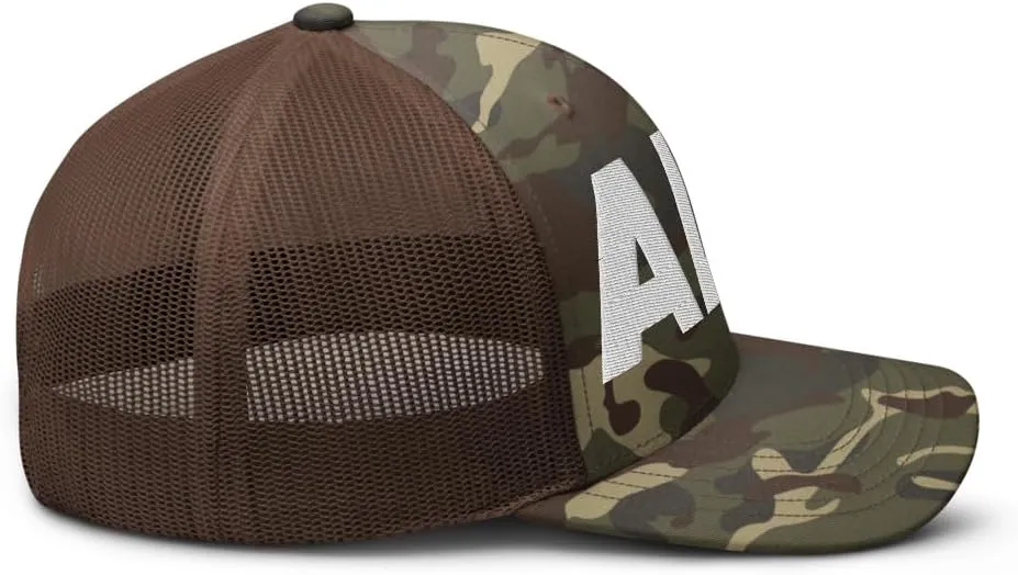 ALO Airport Hat (Embroidered Camouflage Trucker Cap) Flying to Waterloo Airport Gift