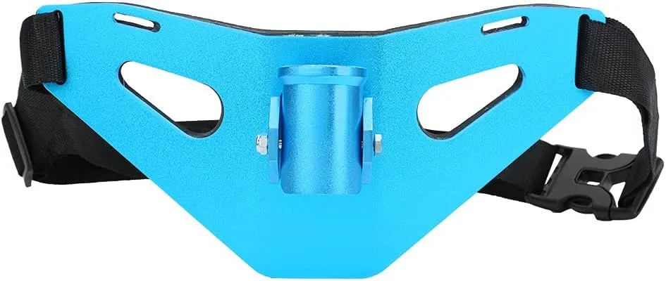 Aluminium Alloy Adjustable Fishing Fighting Belt Stand Up Gimbal Padded Rod Holder, EVA Coating, Golden, Blue, Arrangement: Slightly Curved Backwards with Sponge, Frosting