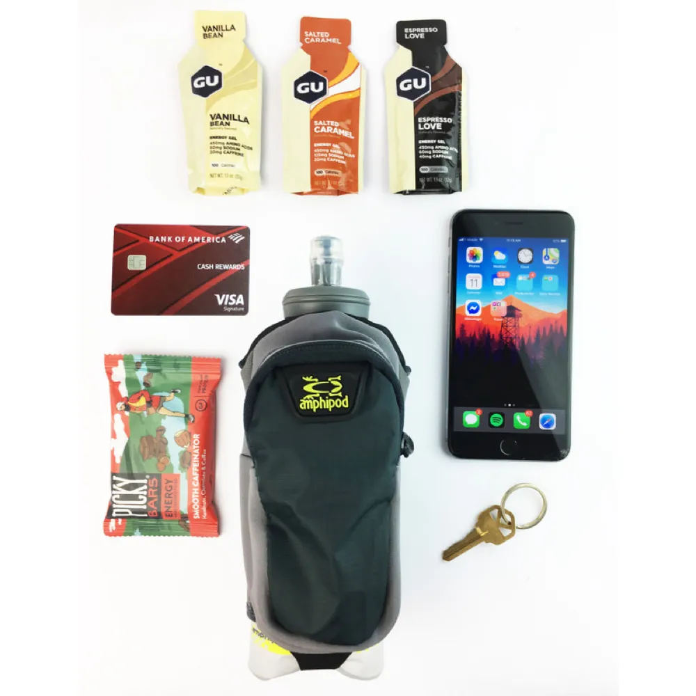 Amphipod Hydraform Soft-Tech Handheld 20 oz. Bottle in Charcoal/Gray