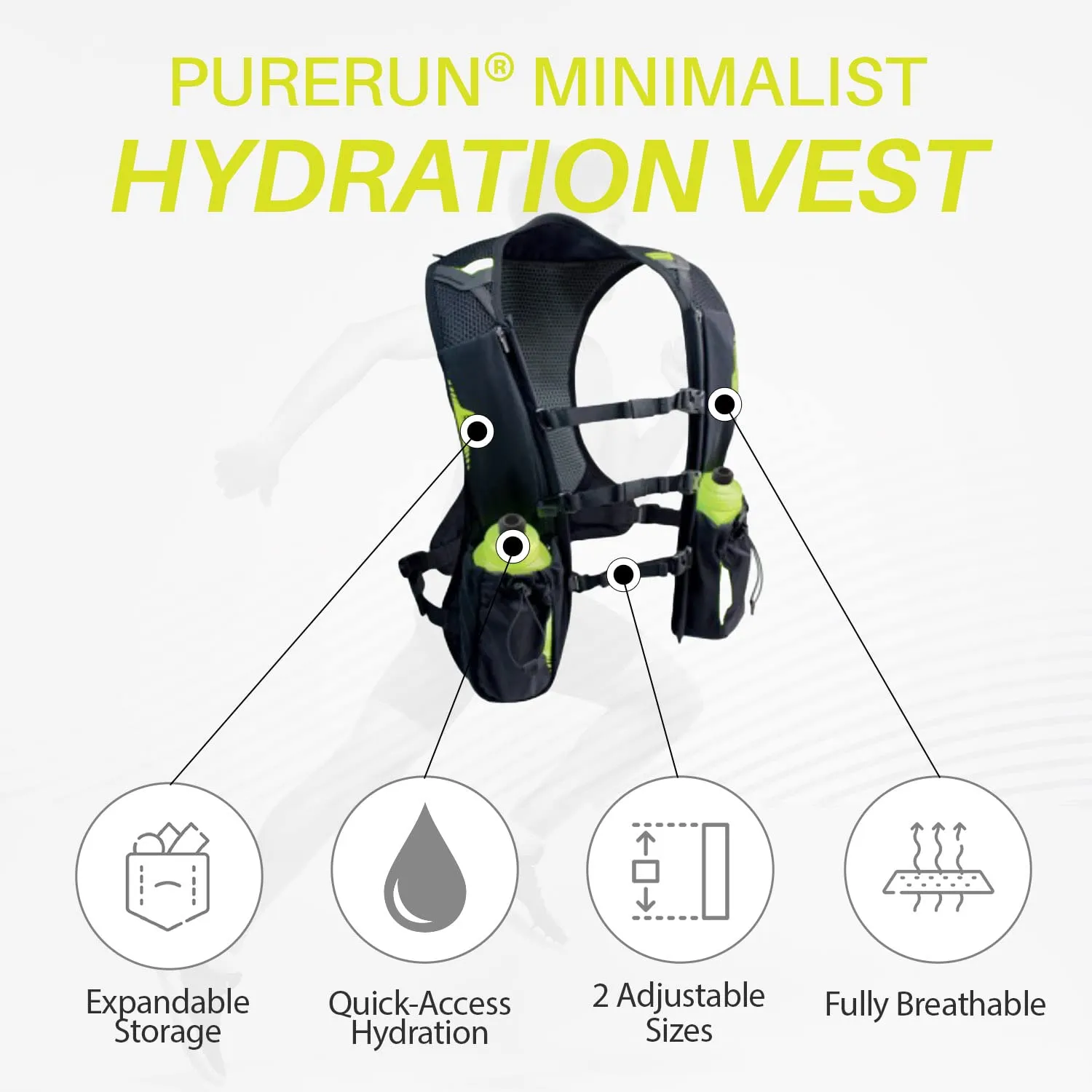 Amphipod Purerun Minimalist Vest, Black, 1