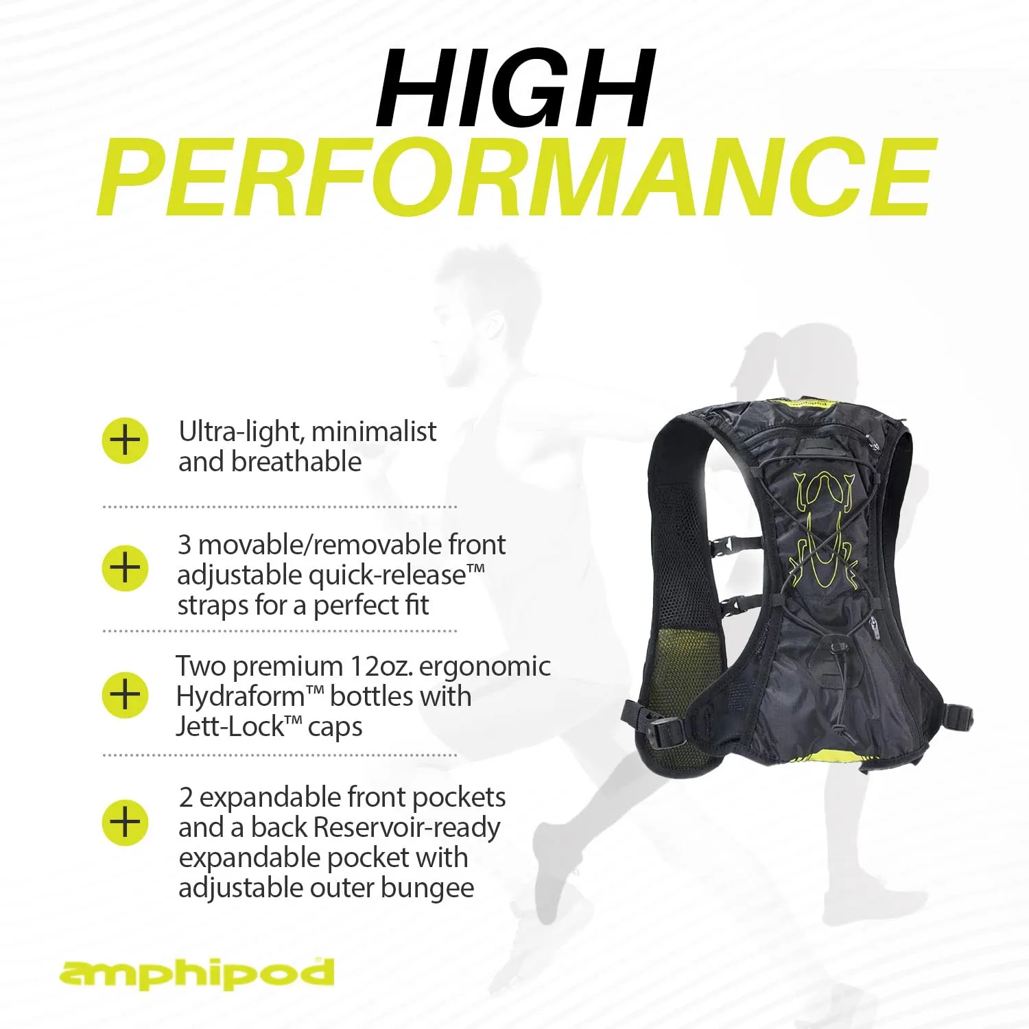 Amphipod Purerun Minimalist Vest, Black, 1