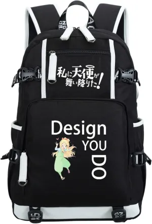 Anime Watashi ni Tenshi ga Maiorita! Backpack Cosplay Mochila Rucksack Kawaii Ribbon Backpack (4)
