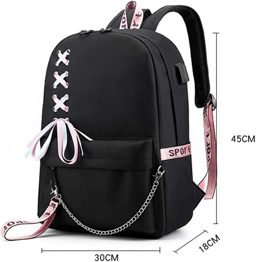 Anime Watashi ni Tenshi ga Maiorita! Backpack Cosplay Mochila Rucksack Ribbon Backpack (5)