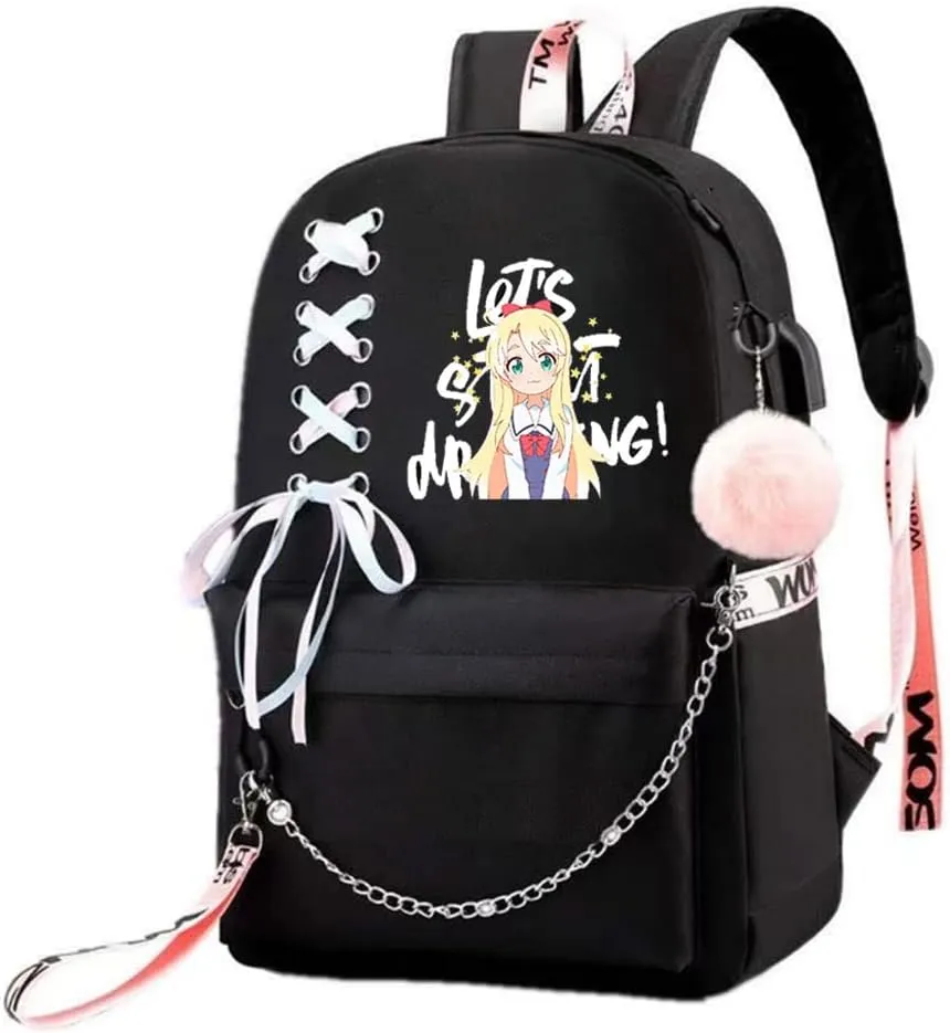 Anime Watashi ni Tenshi ga Maiorita! Backpack Cosplay Mochila Rucksack Ribbon Backpack (5)