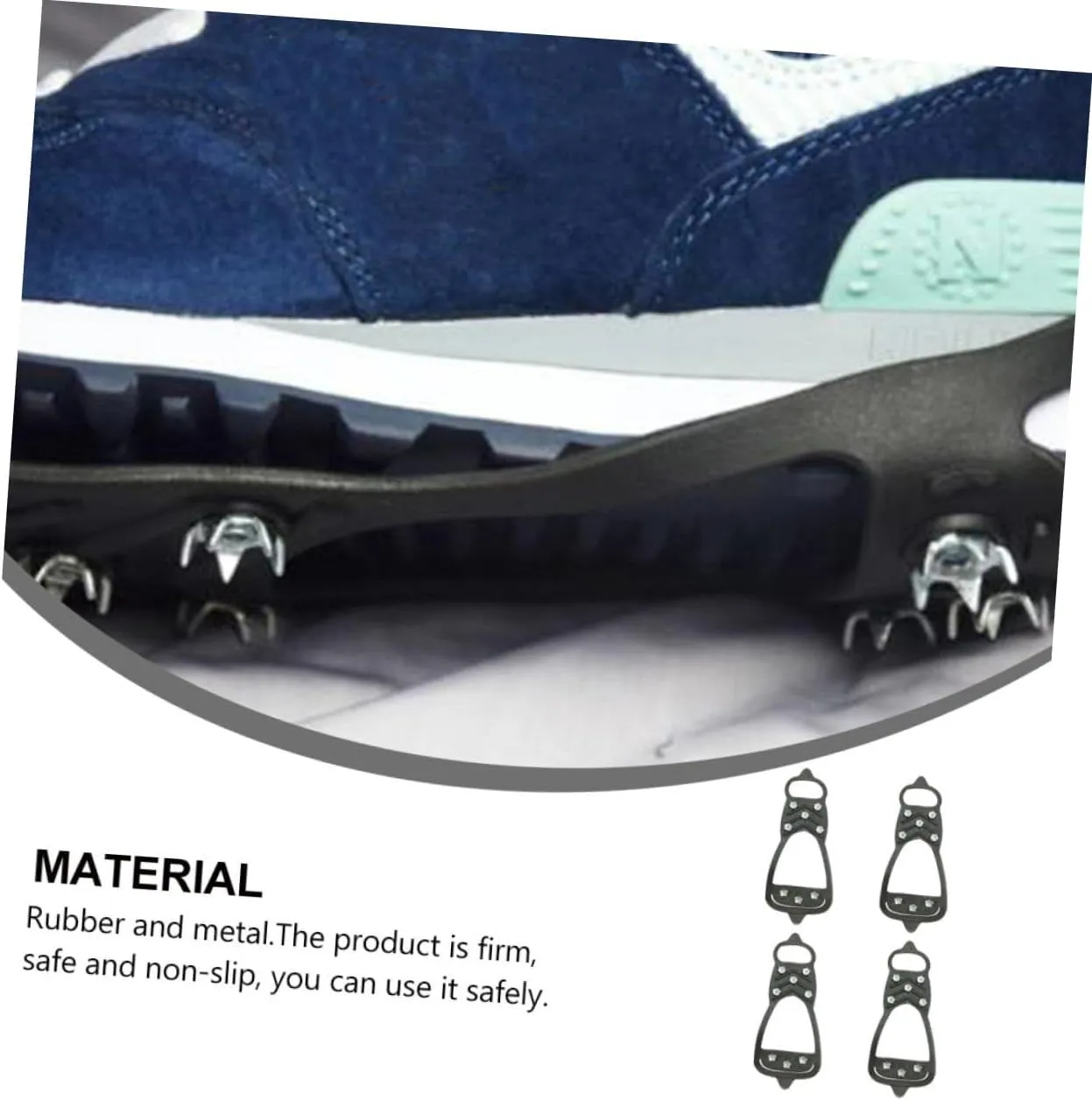 Anti-Slip Eight-Tooth Crampons Climbing Traction Shoe Grips Mountain Winter Anti-Slip Crampons Ice