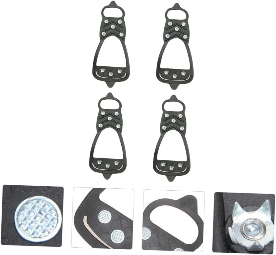 Anti-Slip Eight-Tooth Crampons Climbing Traction Shoe Grips Mountain Winter Anti-Slip Crampons Ice