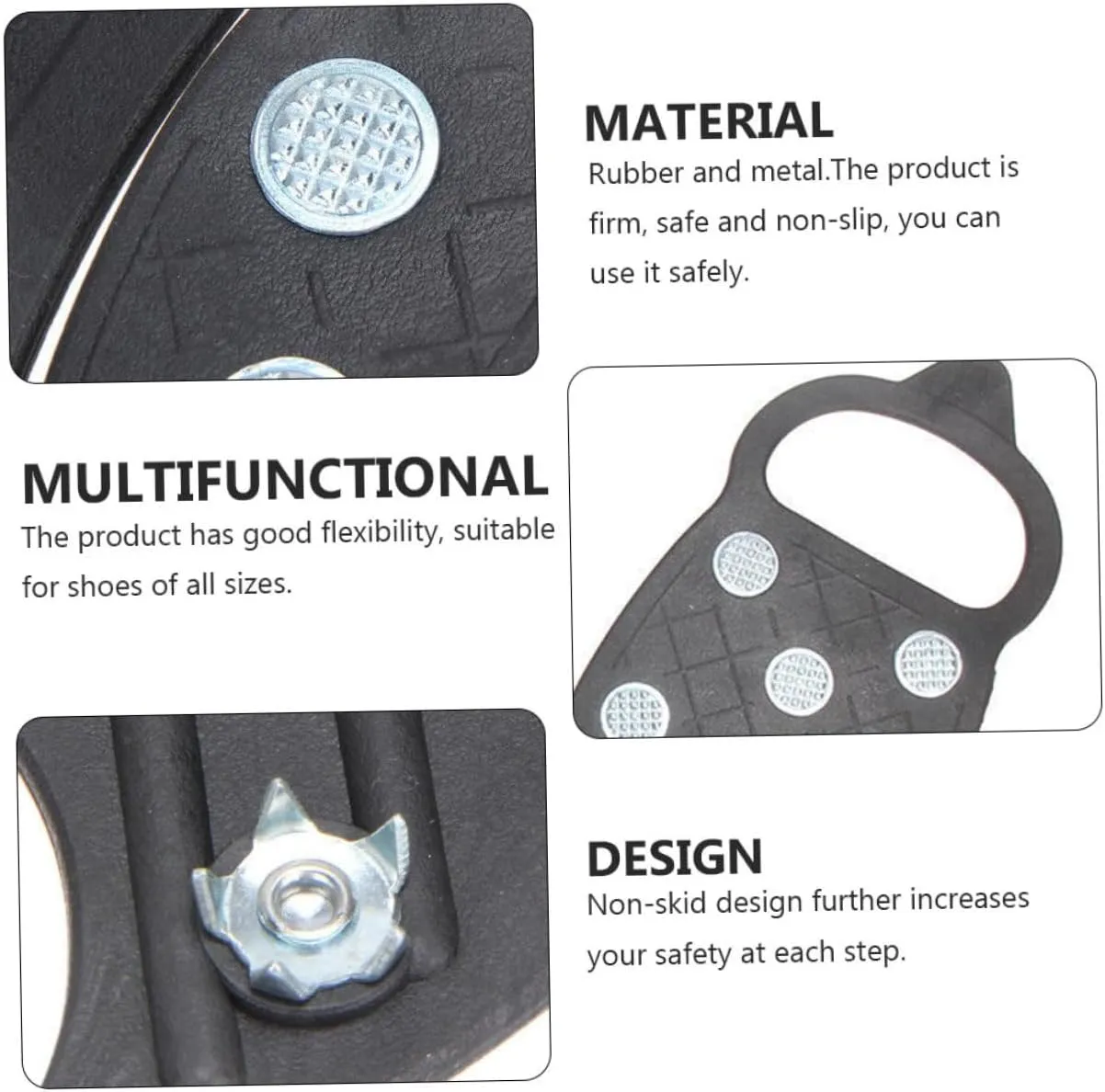 Anti-Slip Eight-Tooth Crampons Climbing Traction Shoe Grips Mountain Winter Anti-Slip Crampons Ice