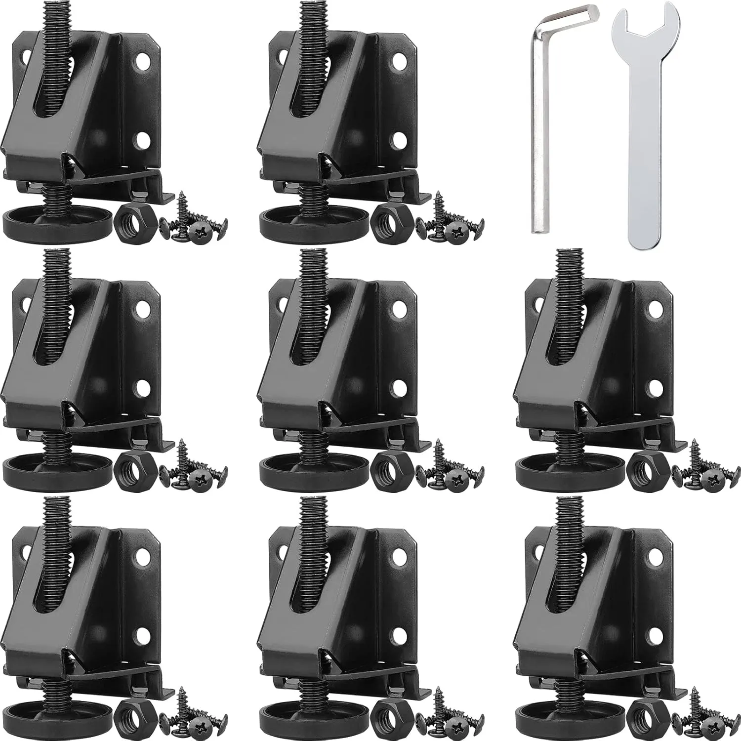 Anwenk Leveling Feet Heavy Duty Furniture Levelers Adjustable Table Leg Leveler w/Lock Nuts for Furniture,Table, Cabinets, Workbench,Shelving Units and More (8)