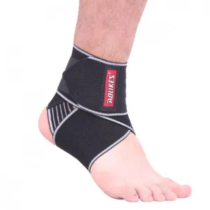 AOLIKES Professional  Adjustable Silicone Ankle Support Strap - Gray