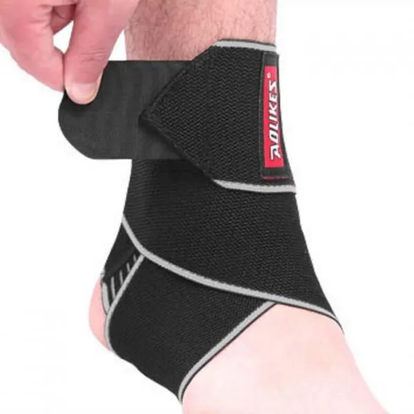 AOLIKES Professional  Adjustable Silicone Ankle Support Strap - Gray