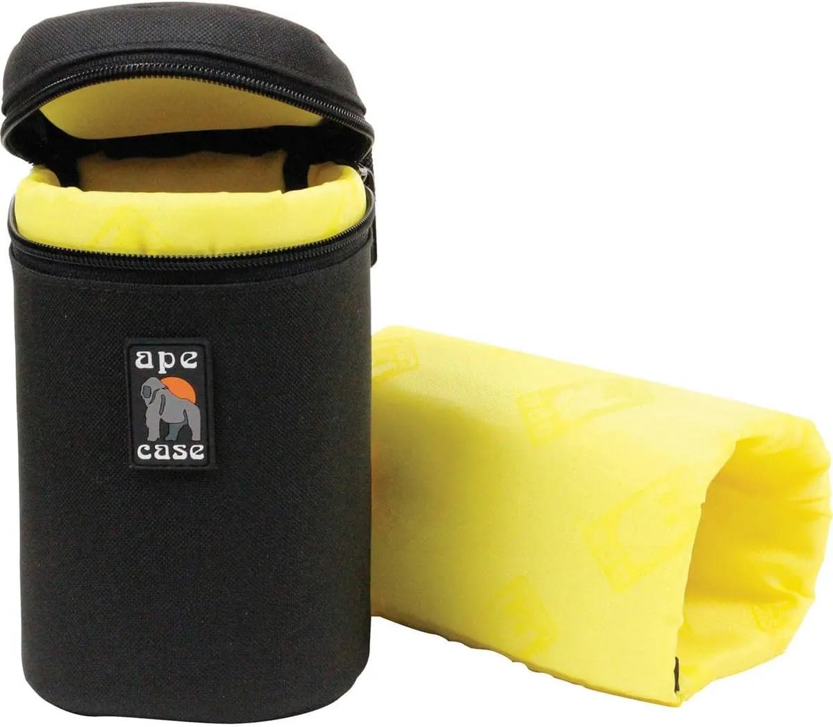 Ape Case ACLC10 Zippered Adjustable or Attachable Medium Case for Lenses (Black/Yellow)