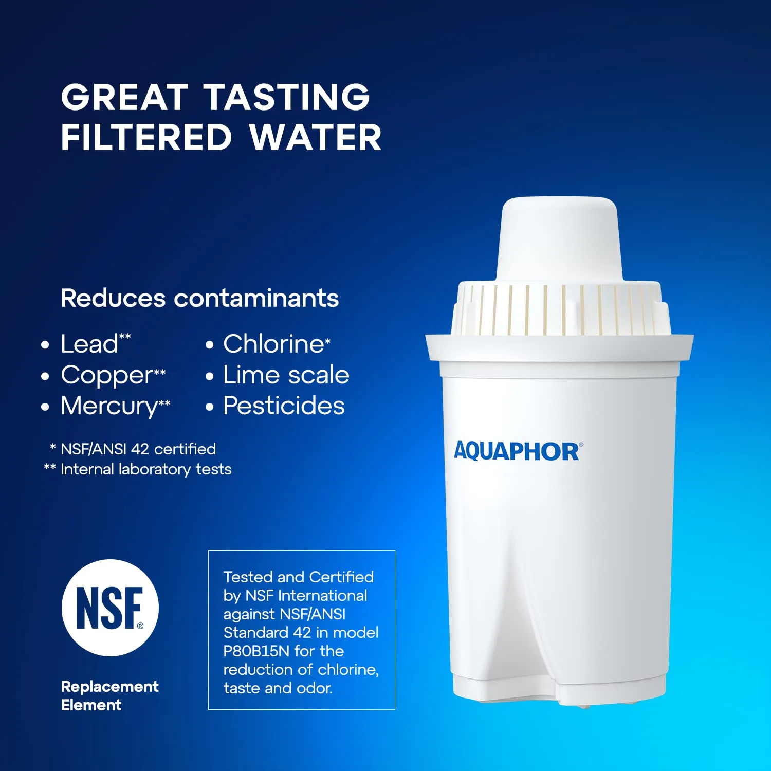 AQUAPHOR Water Filter Pitcher Ideal 7 Cup with 3 x B15 Filters - Black