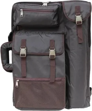 Art Portfolio Bag Supplies Backpack Artist Portfolio Portable Art Large Drawing Travel Bag Rainproof for Board for Artwork, Poster(Coffee)