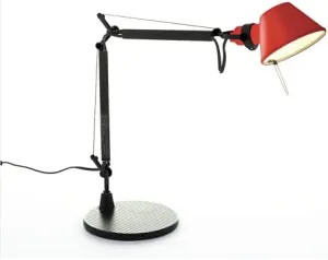 Artemide Tolomeo Micro Bicolor Adjustable Table Lamp Limited Edition - Nero/Corallo