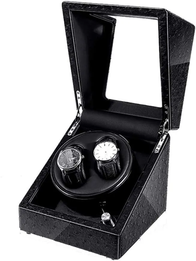 Automatic 2  0 Watch Winder Fashion Home Shake Table Automatic Watch Winder Turn Table Device Mechanical Watch Storage Watch Box,D