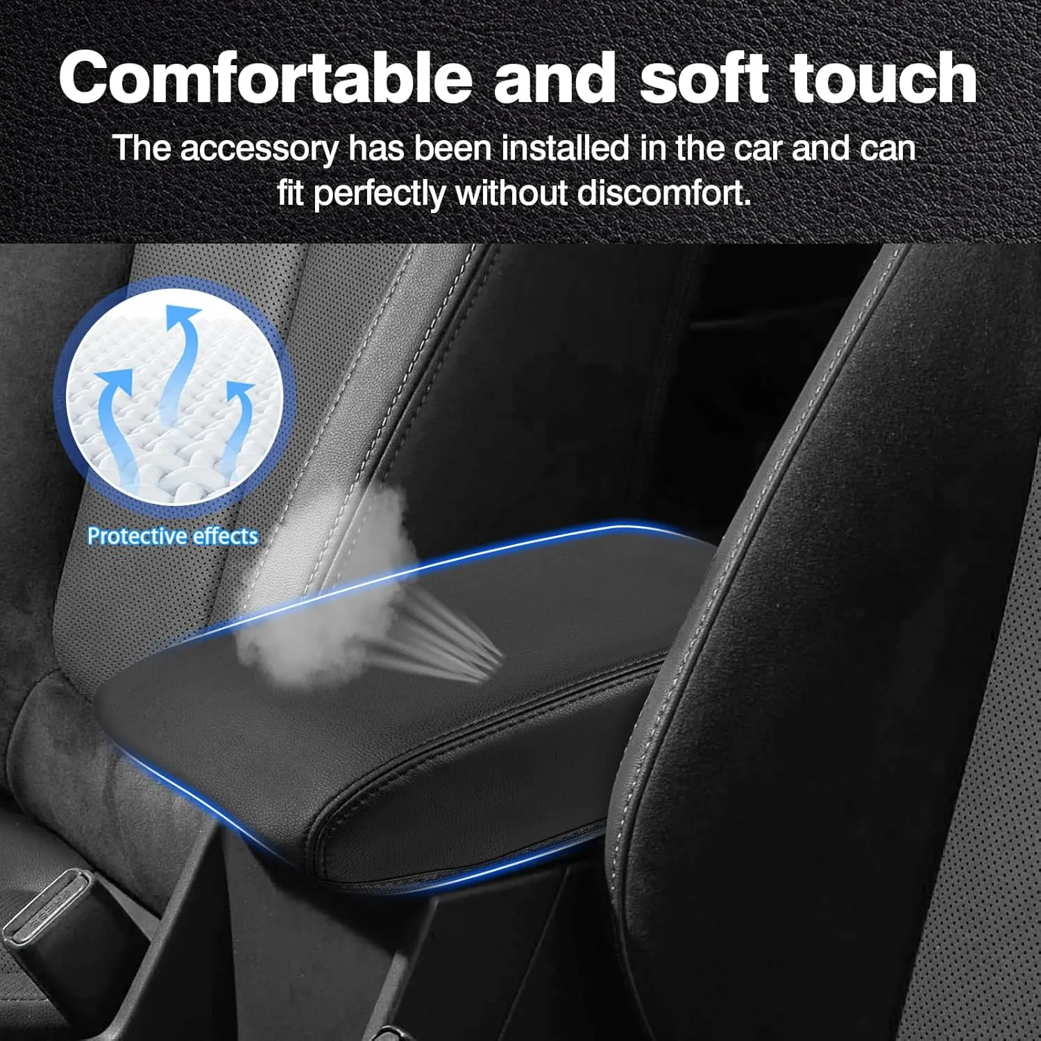 Autorder Center Console Cover for 2025 Subaru Forester Accessories Armrest Cover Anti-Scratch Middle Console Pad Leather Armrest Protector
