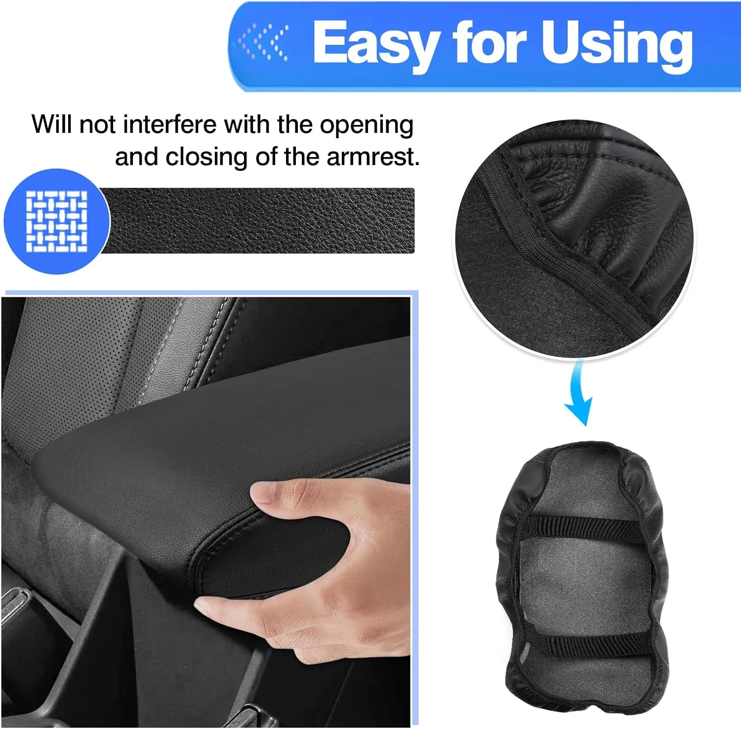 Autorder Center Console Cover for 2025 Subaru Forester Accessories Armrest Cover Anti-Scratch Middle Console Pad Leather Armrest Protector