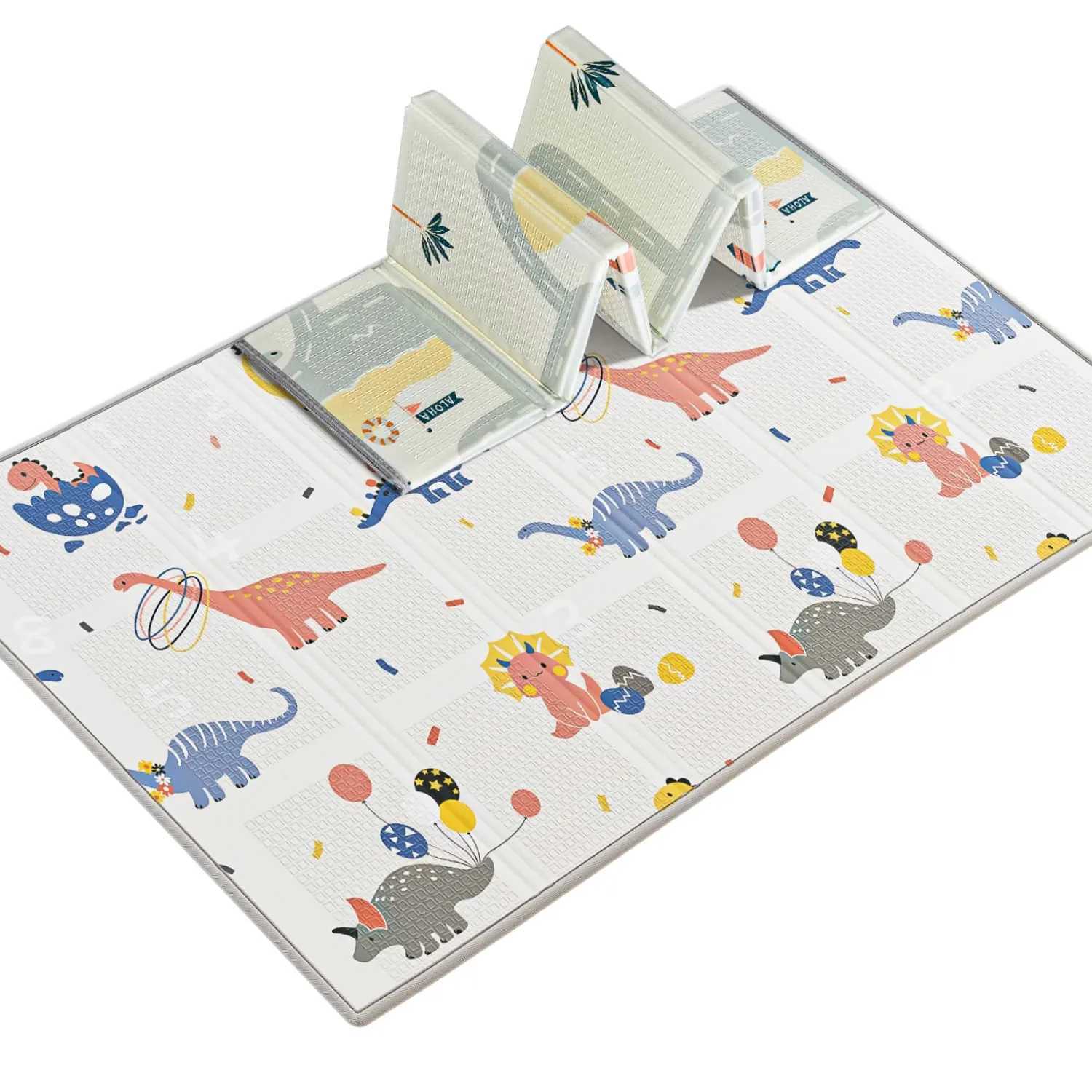 Baby Play Mat Foldable Baby Floor Play Mat Large Soft Foam Playmat for Babies Reversible Waterproof Padded Baby Girl Play Mat Portable Thick Crawling Mat for Indoor Outdoor(50"*78"*0.4")