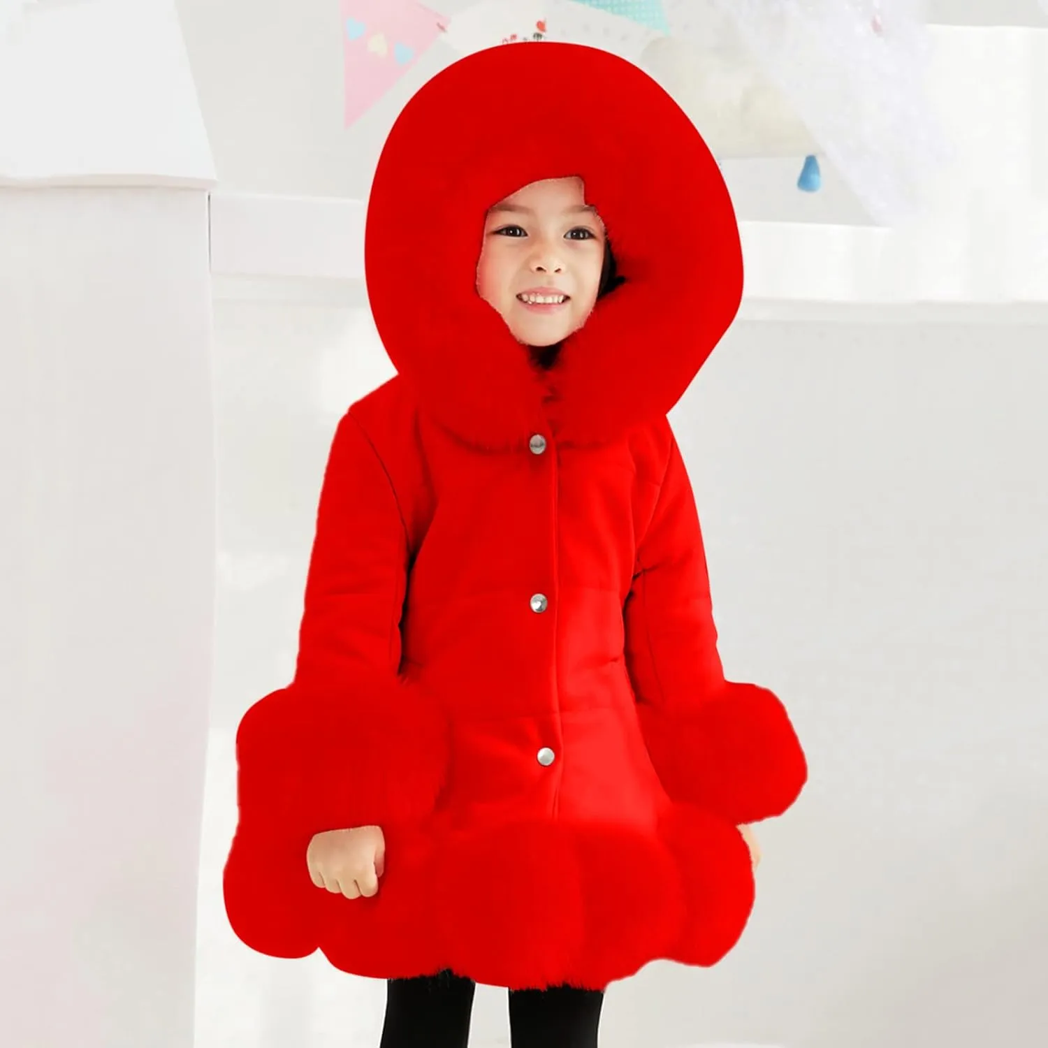Baby Puffer Jacket Girls Lightweight Coat Thicken Warm Parka Puffer Ski Jacket Warmth Winter Outerwear
