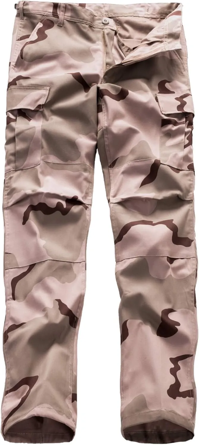 BACKBONE Mens Casual Street Fashion Camo Cargo Pants Army Combat Military BDU Pants Work Hunt Pants