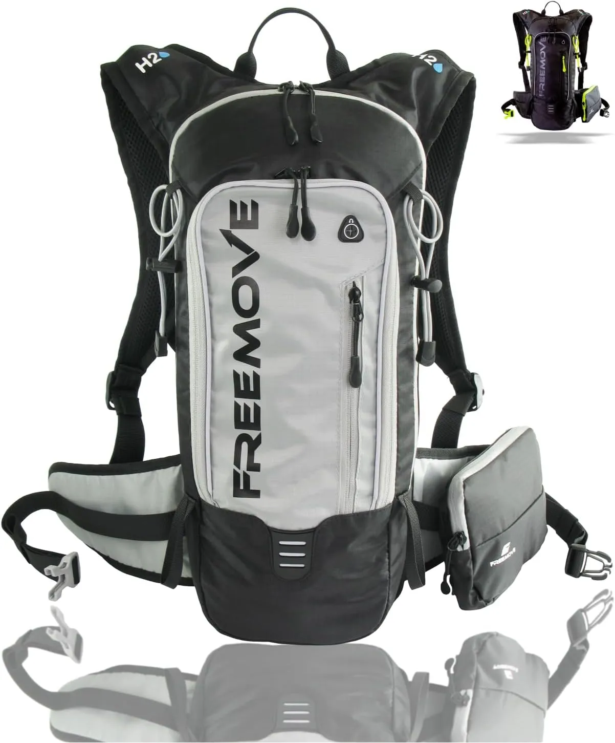 Backpack Daypack 10L, Phone Pocket, Suitable as Light Hydro Pack for Hiking, Running, MTB, Biking, Water Bladder NOT Included