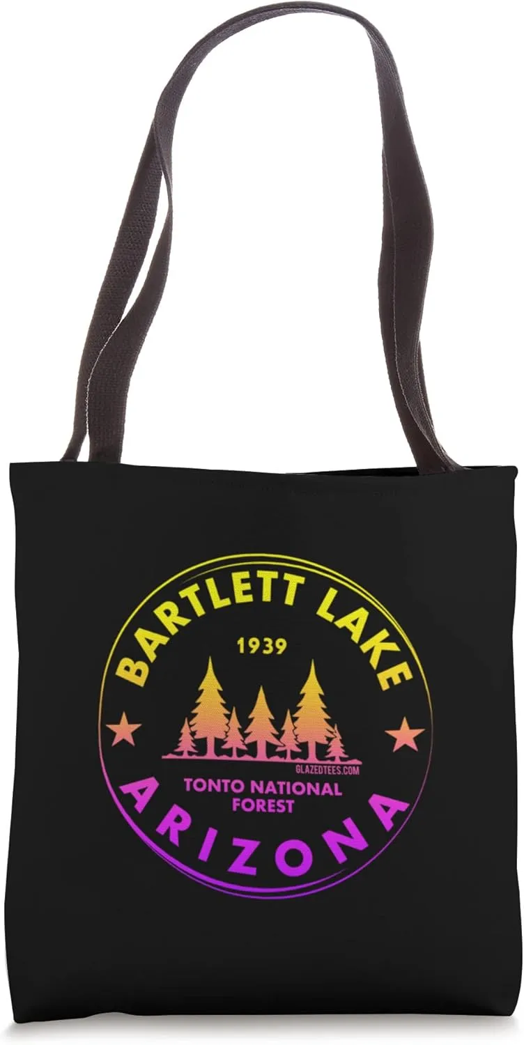 Bartlett Lake Reservoir - Phoenix Arizona Retro Forest Tote Bag