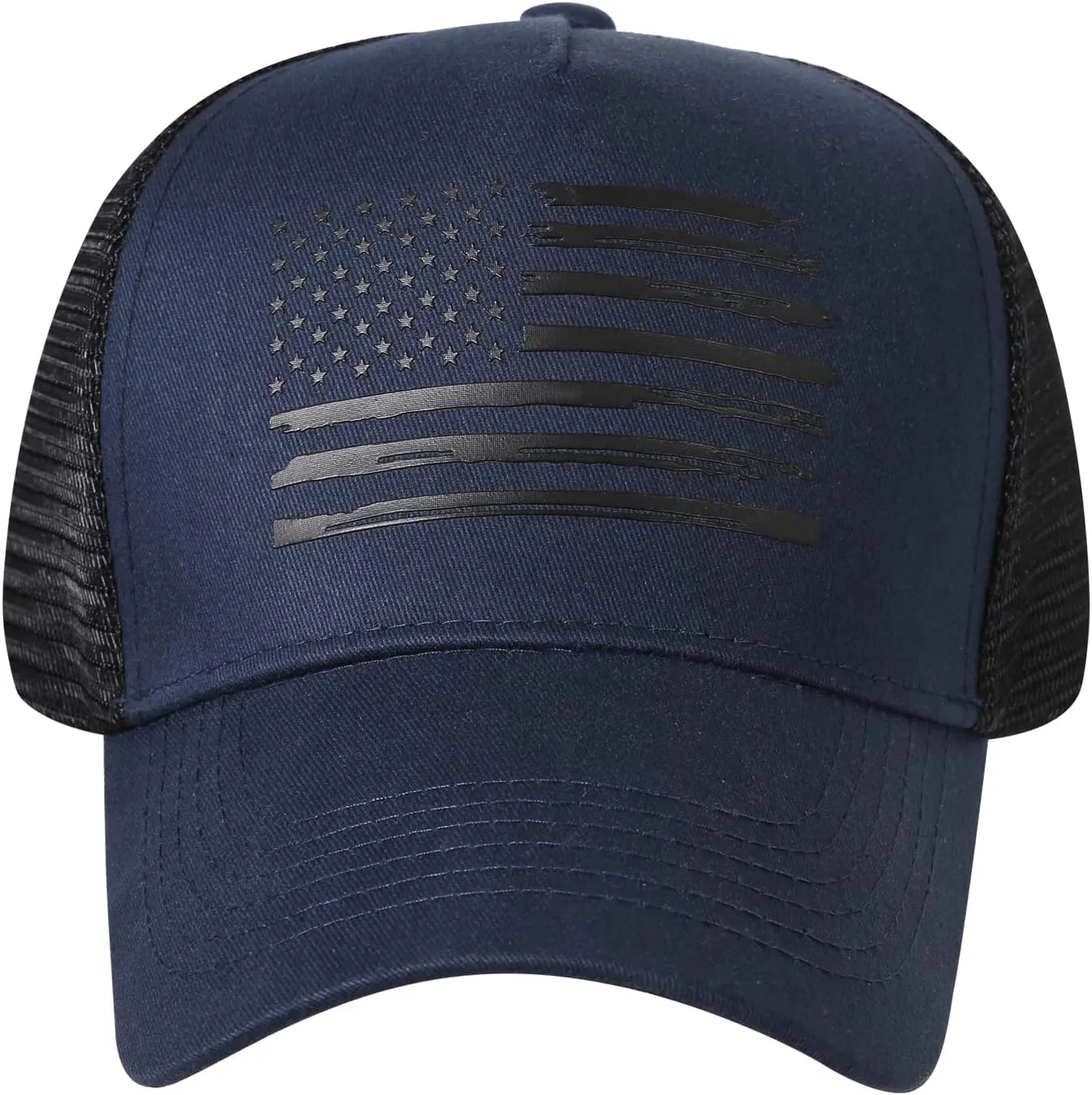 Baseball Cap, American Flag Trucker Hat for Men Women, Breathable Adjustable Fit Outdoor Mesh Snapback Hats