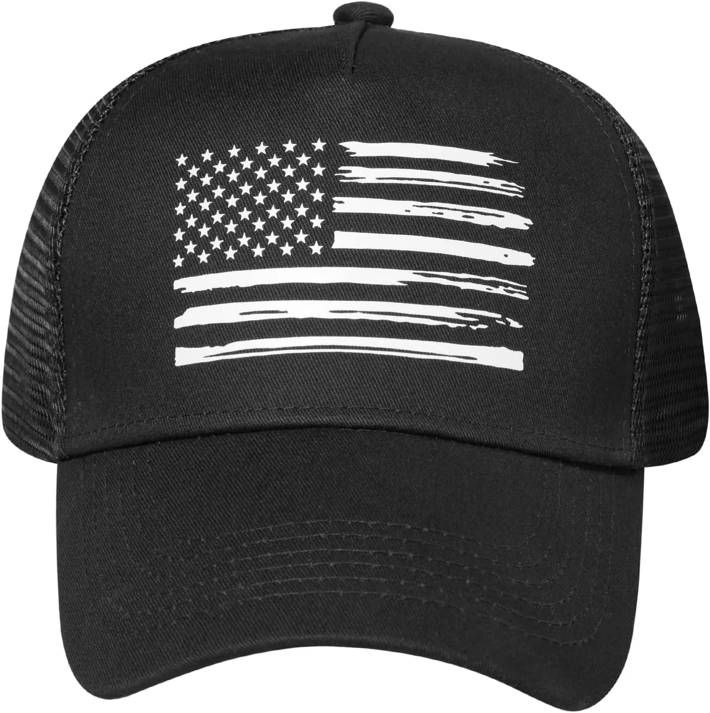 Baseball Cap, American Flag Trucker Hat for Men Women, Breathable Adjustable Fit Outdoor Mesh Snapback Hats