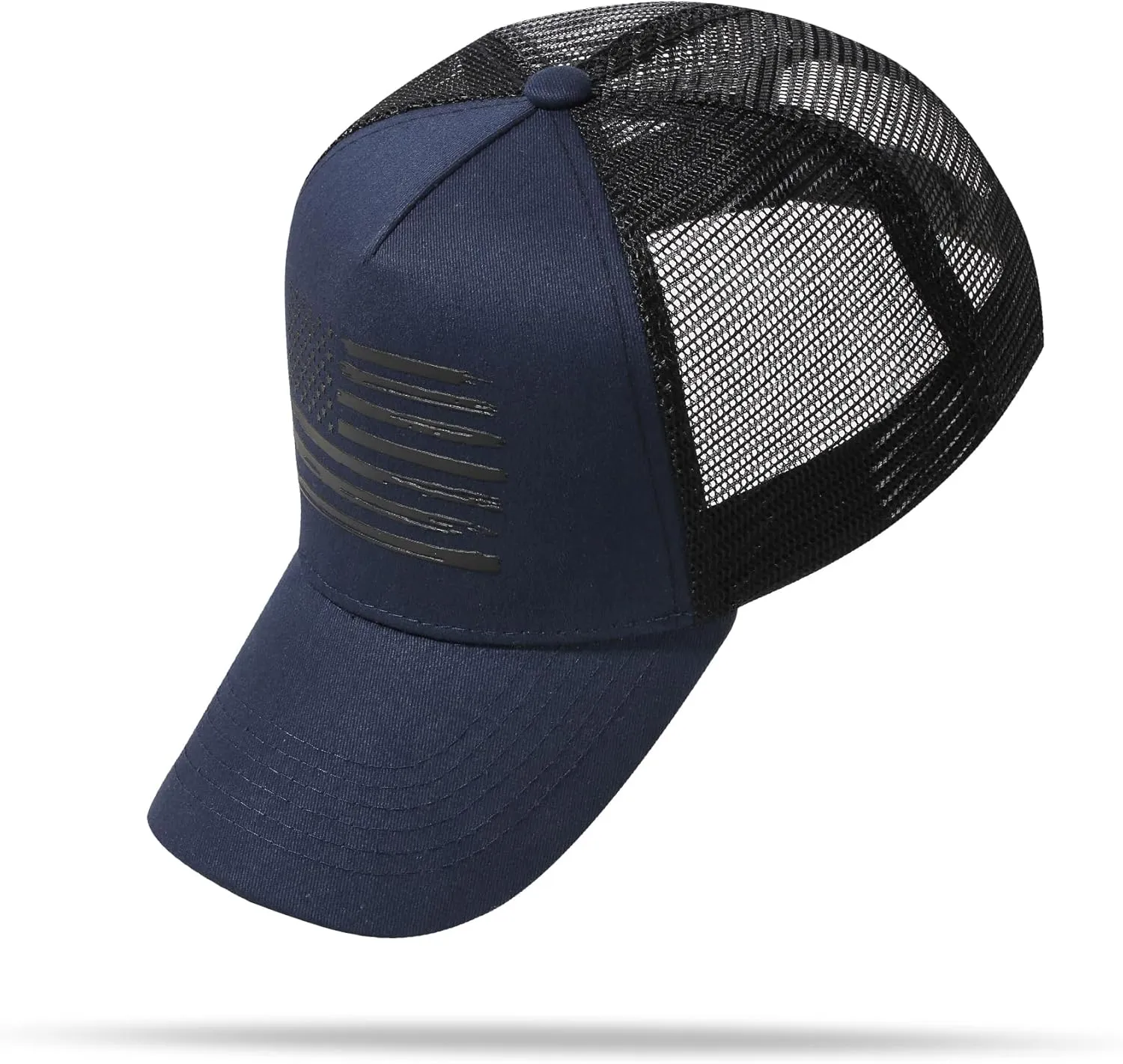 Baseball Cap, American Flag Trucker Hat for Men Women, Breathable Adjustable Fit Outdoor Mesh Snapback Hats