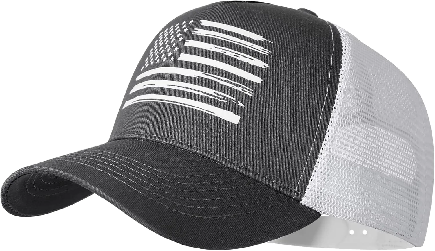 Baseball Cap, American Flag Trucker Hat for Men Women, Breathable Adjustable Fit Outdoor Mesh Snapback Hats
