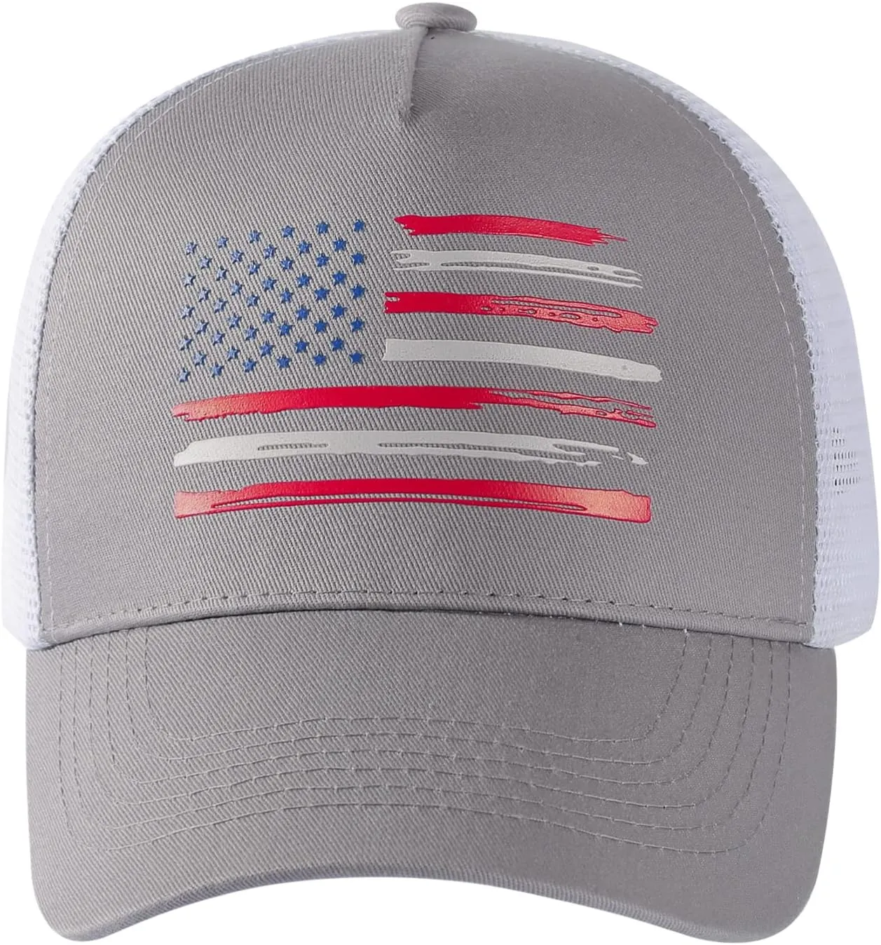 Baseball Cap, American Flag Trucker Hat for Men Women, Breathable Adjustable Fit Outdoor Mesh Snapback Hats