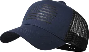 Baseball Cap, American Flag Trucker Hat for Men Women, Breathable Adjustable Fit Outdoor Mesh Snapback Hats