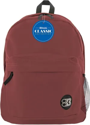 BAZIC 1059 Classic Backpack, Burgundy, 17"