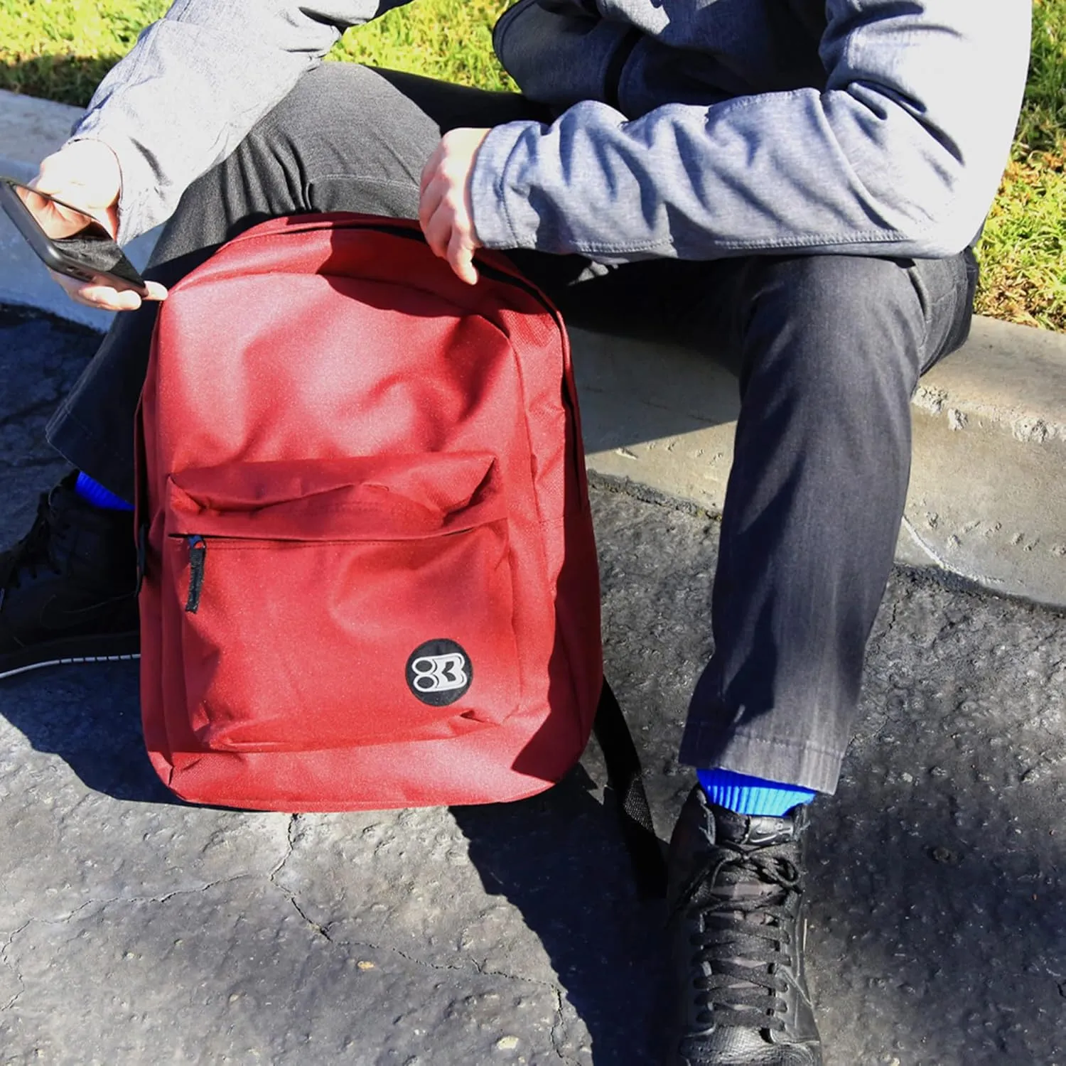 BAZIC 1059 Classic Backpack, Burgundy, 17"