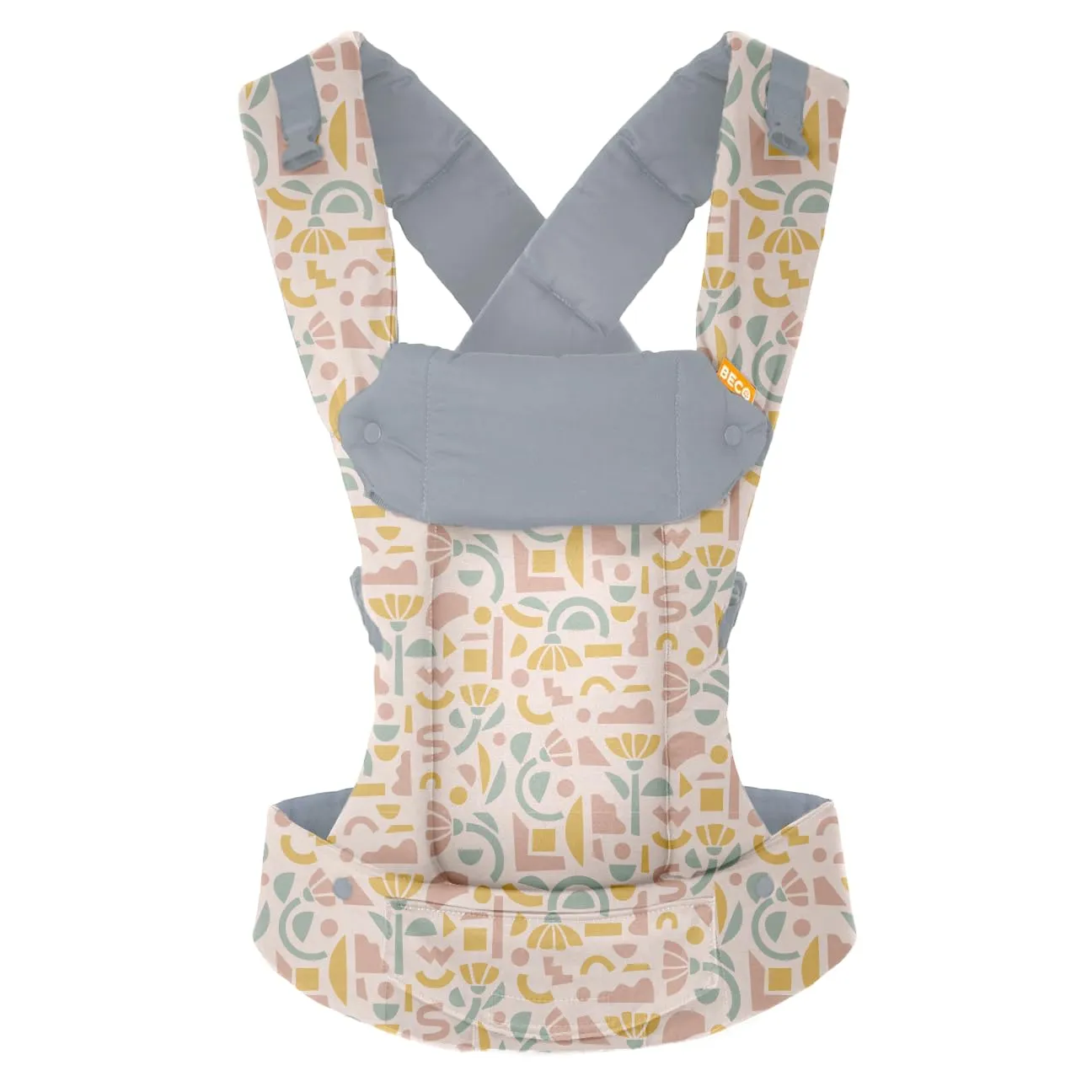 Beco Gemini Baby Carrier Newborn to Toddler - Front, Back and Hip Seat Carrier, Baby Carrier Backpack & Baby Front Carrier with Adjustable Seat, Ergonomic Baby Holder Carrier 7-35lbs (Geo Floral)